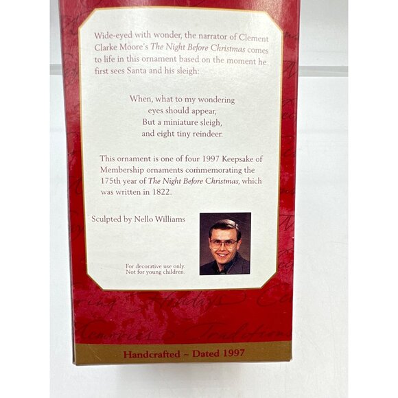 Vtg Hallmark Keepsake1997 Away to the Window The Night Before Christmas Ornament - Picture 12 of 12